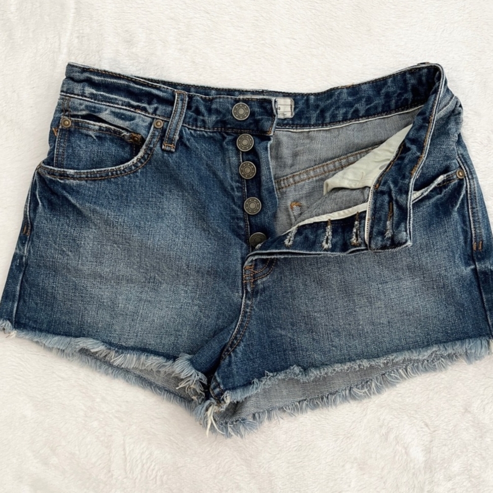 Free People Denim Button-Fly Women Shorts